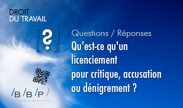 licenciement pour critique