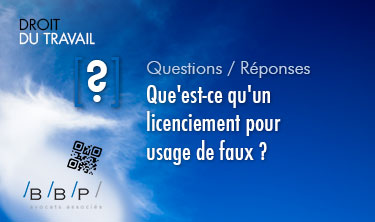 licenciement pour usage de faux